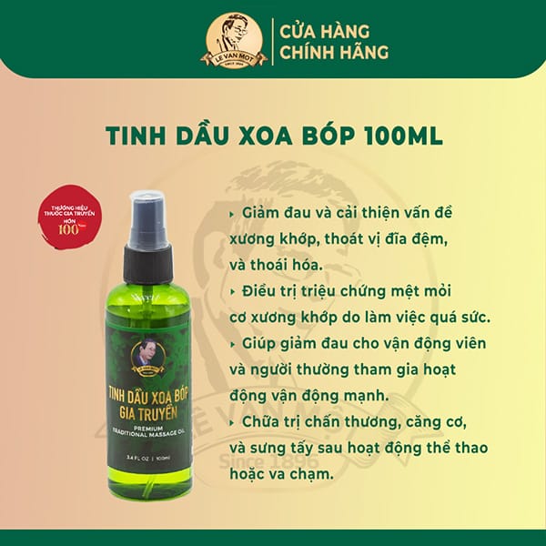 Alternative view of Tinh dầu xoa bóp 100ml